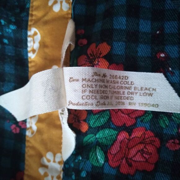 Matilda Jane Blue Gingham Floral Pattern Button Front Shirt Dress Women's Small - Picture 4 of 12